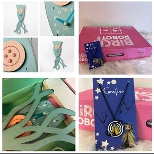Laika Officially Coraline Squid Pendulum Clock & Coraline Beldam’s Doll Necklace